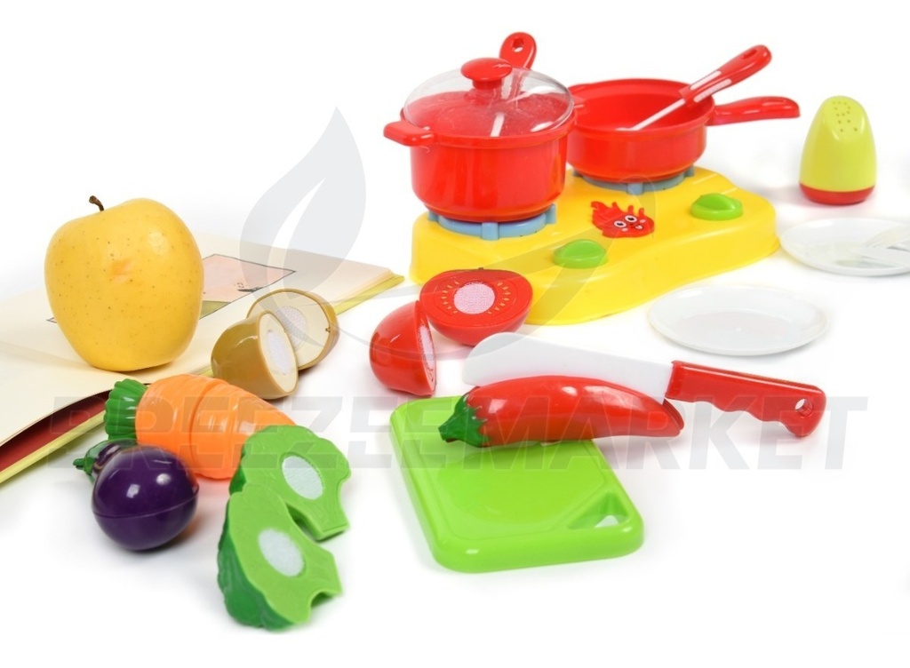 Set Cocina Infantil Frutas Verduras Minichef Didáctico Calid