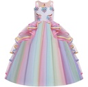 Vestido Disfraz Infantil Princesa Unicornio Diadema Calidad