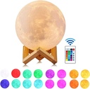 Mayoreo 5pza Lampara Luna Minimalista 3d 16 Color Moon 15cm