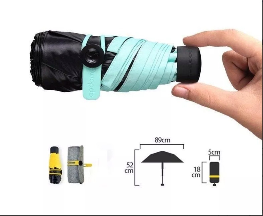 Paraguas Tecnologico Mini Bolsillo Compacto Calidad Plegable