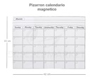 Pizarrón Calendario Magnético Fácil Borrado Refrigerador Niñ