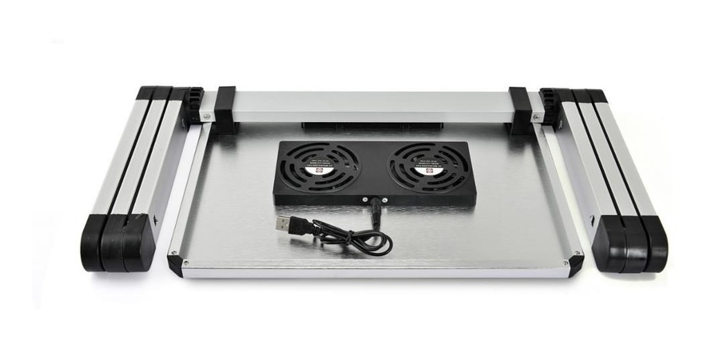 Laptop Stand Plateado Mesa Plegable Ajustable Ventilación Ce