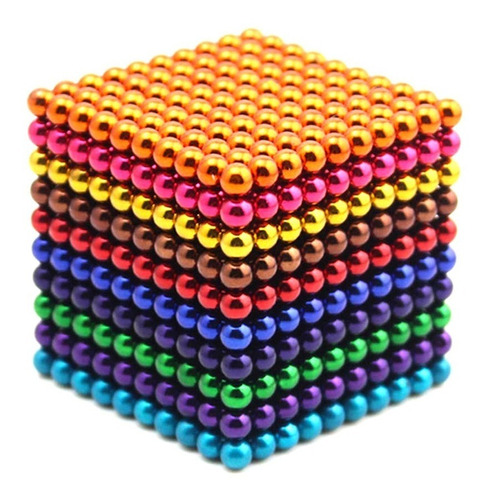 [NEOCOL1000P] Rompecabezas Magnetico Neocube 5mm 1000pz Colores Antiestres
