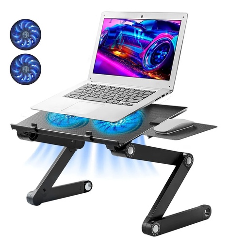 [LAPTOPSTANDT8-NEGRO] Laptop Stand T8 Flexible Alta Calidad Mesa Plegable Ajustable Ventilación Shtender Mesa Multi Usos Oferta Super Precio